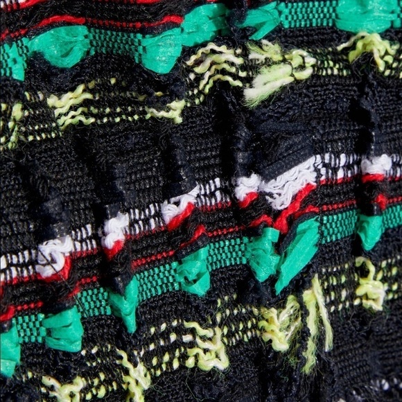 Proenza Schouler- Multicolored Cropped Frayed Tweed Sleeveless Top - Picture 5 of 10